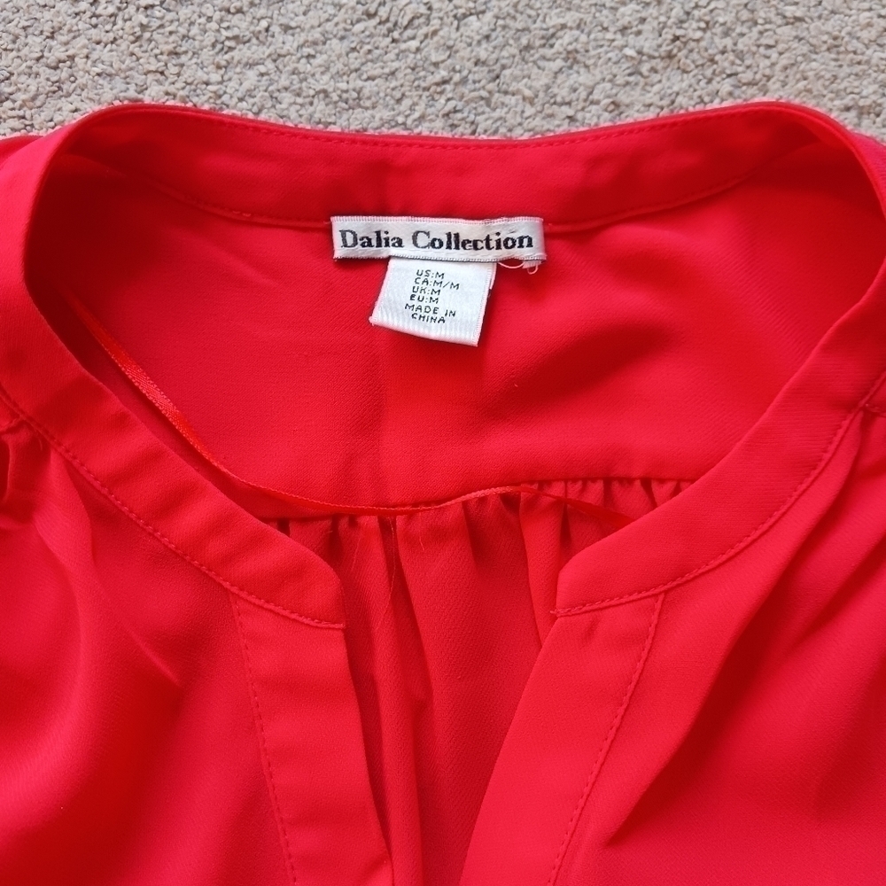 Dalia Collection  Red Tank Blouse - Picture 2 of 4